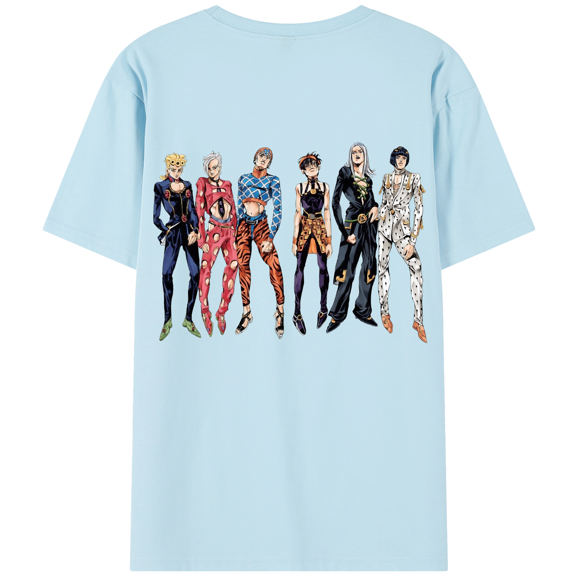 （画像用） ジョジョの奇妙な冒険 JoJo's Bizarre Adventure 綿100％半袖Tシャツ（背面プリント）